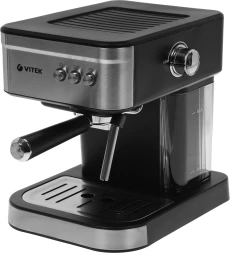 Кофеварка рожковая Vitek VT-8468 1000Вт черный/стальной