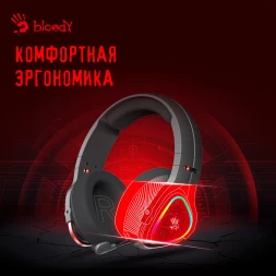Наушники с микрофоном A4Tech Bloody MR710 черный 1.5м мониторные BT/Radio оголовье (MR710 BLACK)