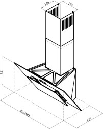 Вытяжка каминная Lex Mira GS 600 WHITE белый управление: сенсорное (1 мотор)