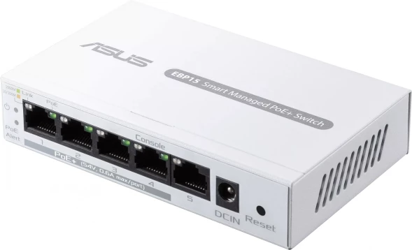 Коммутатор Asus EBP15 (L2+) 5x1Гбит/с 4PoE+ 60W управляемый