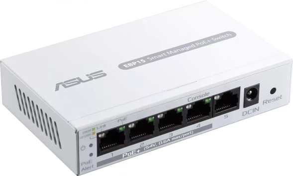 Коммутатор Asus EBP15 (L2+) 5x1Гбит/с 4PoE+ 60W управляемый