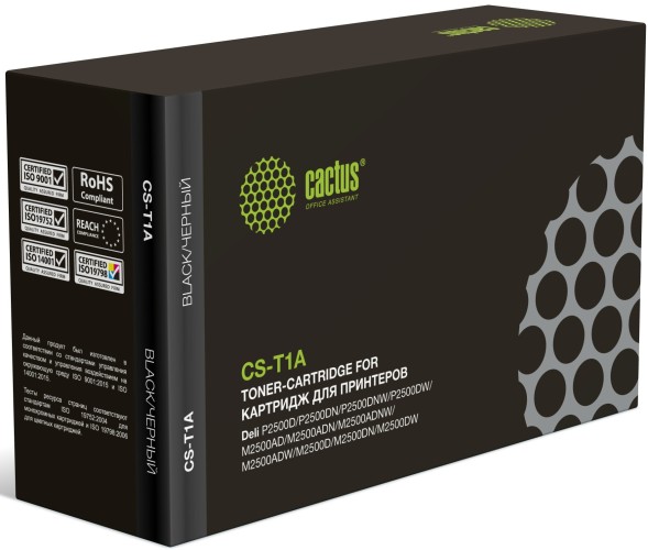 Картридж лазерный Cactus T1A CS-T1A черный (2000стр.) для Deli P2500D/P2500DN/P2500DNW/P2500DW/M2500AD/M2500ADN/M2500ADNW/M2500ADW/M2500D/M2500DN/M2500DW