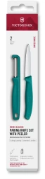 Набор нож/овощеч. Victorinox Swiss Classic 6.7114.21C1 компл.:2предм. зеленый европодвес