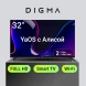 Телевизор LED Digma 32&amp;quot; DM-LED32SBB33 Яндекс.ТВ Frameless Metal черный FULL HD 60Hz DVB-T DVB-T2 DVB-C DVB-S DVB-S2 USB WiFi Smart TV