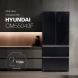 Холодильник Hyundai CM55043F 3-хкамерн. черный стекло инвертер