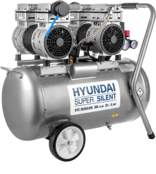 Компрессор поршневой Hyundai HYC 30250LMS безмасляный 300л/мин 50л 2000Вт серебристый/черный
