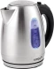 Чайник электрический Vitek VT-WK1056 1.7л. 2200Вт серебристый матовый/черный корпус: металл