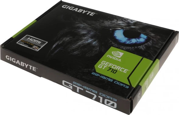Видеокарта Gigabyte PCI-E GV-N710D3-2GL 2.0 NVIDIA GeForce GT 710 2Gb 64bit DDR3 954/1600 DVIx1 HDMIx1 CRTx1 HDCP Ret low profile
