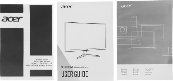 Монитор Acer 27&amp;quot; Nitro QG271Ebii черный IPS LED 1ms 16:9 HDMI матовая 250cd 178гр/178гр 1920x1080 100Hz FreeSync VGA FHD 5.1кг