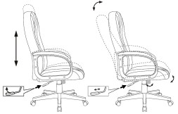 Кресло руководителя Бюрократ T-898 бежевый 38-402 крестов. пластик