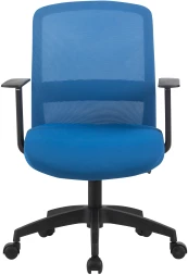 Кресло Cactus CS-MC333-BL темно-синий сиденье темно-синий сетка/ткань низк.спин. крестов. пластик пластик черный