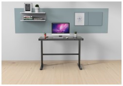 Стол для компьютера Cactus подъёмный столешница стекло черный каркас черный (CS-EGD-BBK)