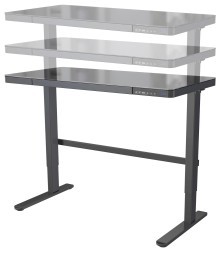 Стол для компьютера Cactus подъёмный столешница стекло черный каркас черный (CS-EGD-BBK)