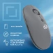 Мышь Оклик 408MW графитовый оптическая 1600dpi silent беспров. USB для ноутбука 4but (2007533)