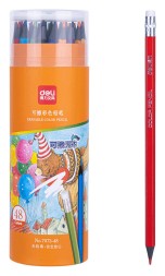 Карандаш цв. Deli 7073-48 пластик ассорти 48цв. туба пл. ластик
