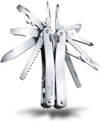 Мультитул Victorinox SwissTool Spirit X (3.0235.L) 105мм 35функц. мини-отвертка/штопор/набор бит/чехол кожаный серебристый подар.коробка
