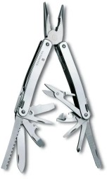 Мультитул Victorinox SwissTool Spirit X (3.0235.L) 105мм 35функц. мини-отвертка/штопор/набор бит/чехол кожаный серебристый подар.коробка