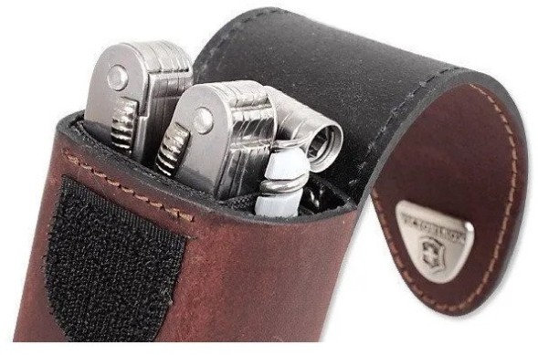 Мультитул Victorinox SwissTool Spirit X (3.0235.L) 105мм 35функц. мини-отвертка/штопор/набор бит/чехол кожаный серебристый подар.коробка