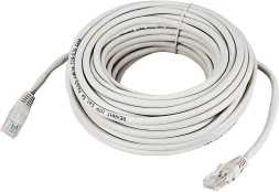 Патч-корд Rexant 18-1009 UTP RJ-45 вил.-вилка RJ-45 кат.5E 10м серый ПВХ