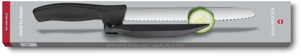 Нож кухонный Victorinox Swissclassic DUX-MESSER (6.8663.21) стальной лезв.210мм черный