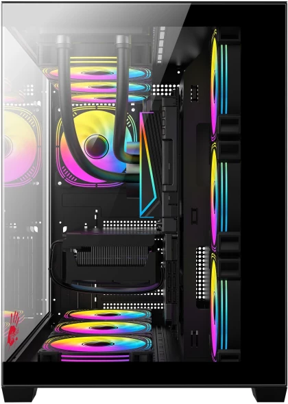 Корпус Bloody CC-122 черный без БП ATX 10x120mm 1xUSB2.0 1xUSB3.0 audio