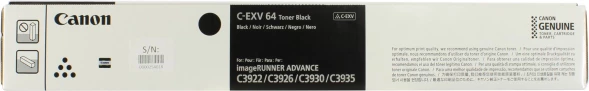 Тонер Canon C-EXV64BK 5753C002 черный туба 950гр. для копира imageRUNNER ADVANCE DX C3926i
