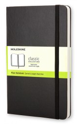 Блокнот Moleskine CLASSIC QP062 Large 130х210мм 240стр. нелинованный твердая обложка черный