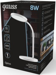 Светильник Gauss GT5031 настольный на подставке белый 8Вт