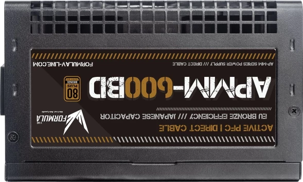 Блок питания Formula ATX 600W APMM-600BD 80+ bronze (20+4pin) APFC 120mm fan 5xSATA RTL