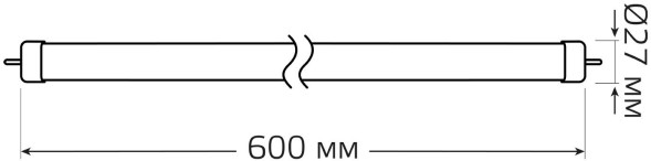 Лампа светодиодная Gauss Elementary 93022 12Вт цок.:G13 трубка 180B 4000K св.свеч.бел.нейт. (упак.:1шт)