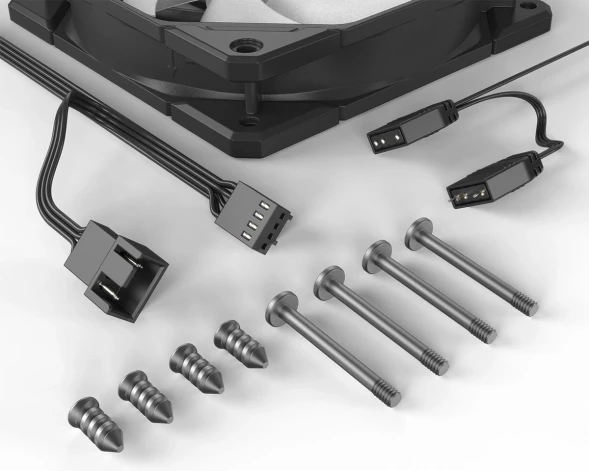 Вентилятор для корпуса ID-Cooling TF-12025 Pro ARGB 120х120x25 черный 4-pin + 3-pin 35.2дБ (TF-12025-PRO ARGB) Ret