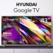 Телевизор LED Hyundai 43&amp;quot; H-LED43BU7011 Google TV Frameless Metal черный 4K Ultra HD 60Hz MEMC DVB-T DVB-T2 DVB-C DVB-S DVB-S2 USB WiFi Smart TV