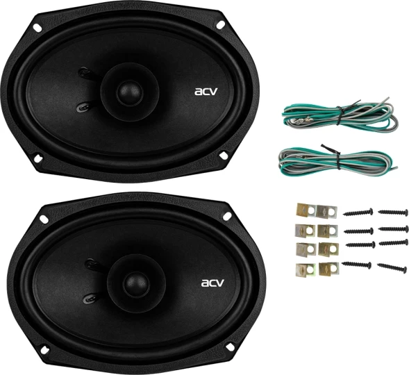 Колонки автомобильные ACV PD-691 BEATS (без решетки) 240Вт 91дБ 4Ом 16x23см (6x9дюйм) (ком.:2кол.) коаксиальные однополосные