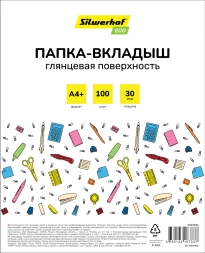 Папка-вкладыш Silwerhof Eco глянцевые A4+ 30мкм (упак.:100шт)