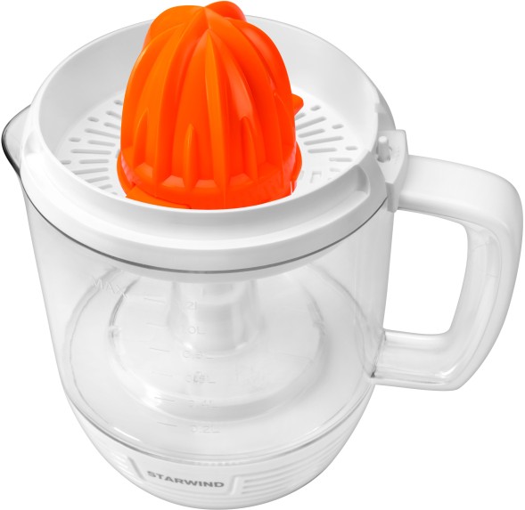 Соковыжималка цитрусовая Starwind SJ1241 30Вт рез.сок.:1200мл. белый/прозрачный