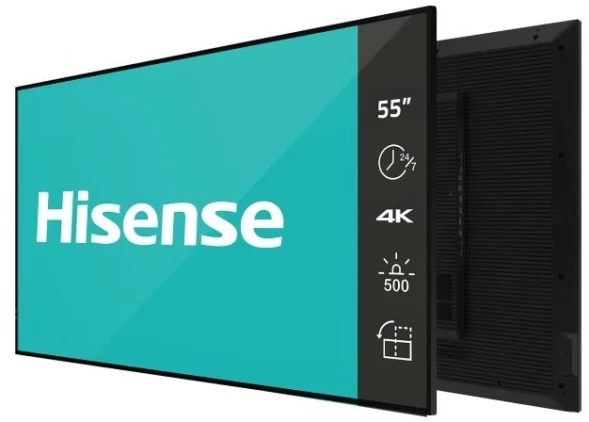 Панель Hisense 55&amp;quot; 55DM66D черный D-LED DID LED 8ms 16:9 HDMI M/M матовая 1200:1 500cd 178гр/178гр 3840x2160 DP 4K USB 13.9кг