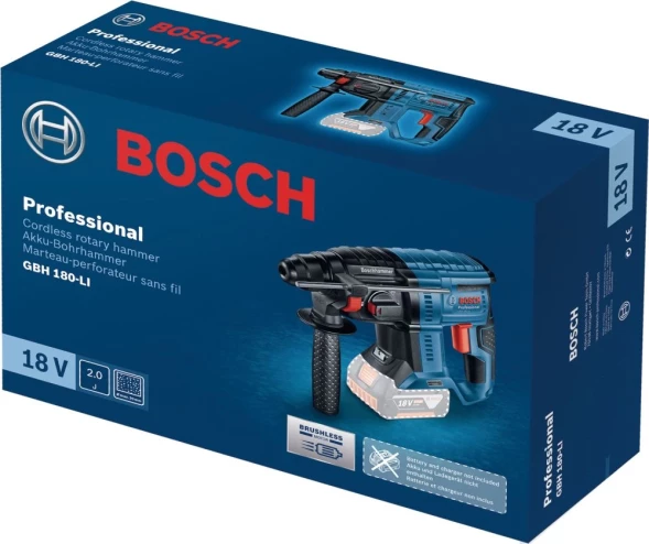 Перфоратор Bosch GBH 180-LI BL без АКБ и ЗУ патрон:SDS-plus уд.:2Дж аккум.