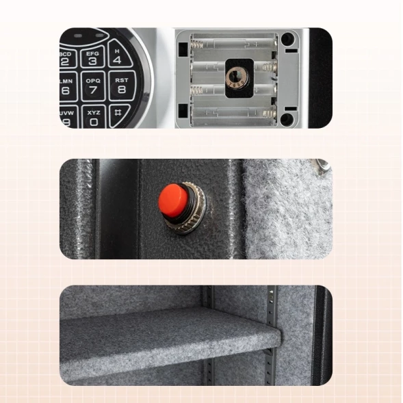 Сейф офисный Deli ET587 огнестойкий 420x380x300мм электронный/ключевой