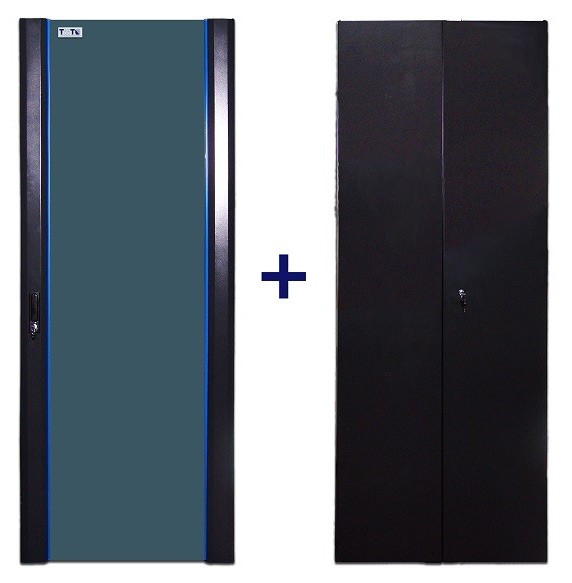 Комплект дверей Lanmaster Business TWT-CBB-DR47-8X-S-G1 черный (упак.:2шт)