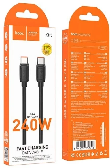 Кабель Hoco X115 52018 1.2м черный