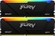 Память DDR4 2x32GB 3600MHz Kingston KF436C18BB2AK2/64 Fury Beast Black RGB RTL Gaming PC4-28800 CL18 DIMM 288-pin 1.35В dual rank с радиатором Ret