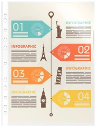 Папка-вкладыш Бюрократ Премиум -013BB глянцевые А4+ 30мкм (упак.:25шт)