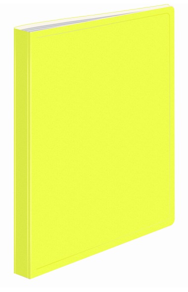 Папка с 30 прозр.вклад. Бюрократ Double Neon DNE07V30YEL A4 пластик 0.7мм желтый