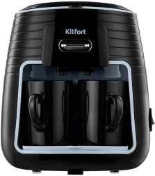 Кофеварка капельная Kitfort КТ-7447 450Вт черный/голубой