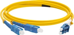 Патч-корд Lanmaster LAN-2LC-2SC/SU-5.0 2x9/125 OS2 LC дуплекс-SC дуплекс 5м LSZH желтый