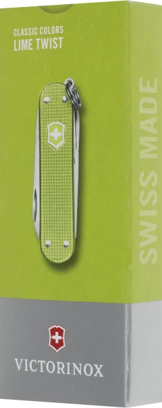 Нож перочинный Victorinox Classic SD Alox Lime Twist (0.6221.241G) 58мм 5функц. подар.коробка