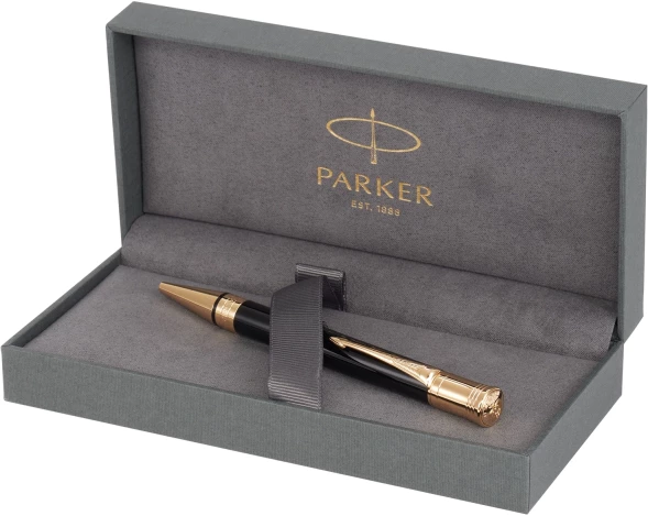 Ручка шариков. Parker Duofold K74 (1931386) Black GT M черн. черн. подар.кор.