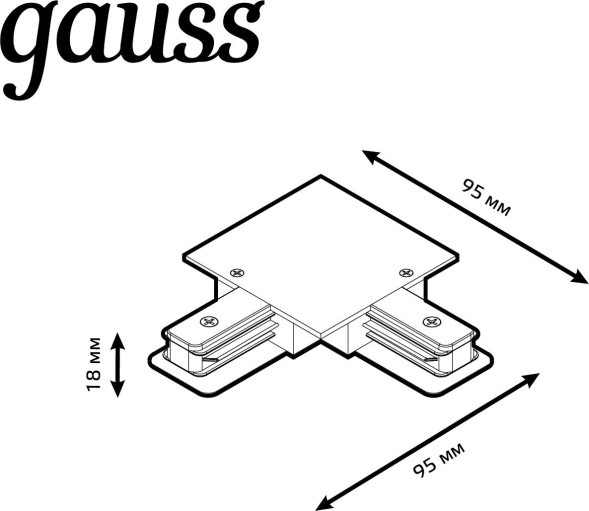 Соединитель Gauss TR133 черный