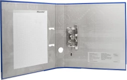 Папка-регистратор Silwerhof A4 50мм ПВХ/бумага синий мет.окант. сборная (упак.:2шт)