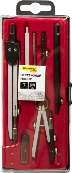 Готовальня Silwerhof Daily металл 13.5см в компл.:7 предметов